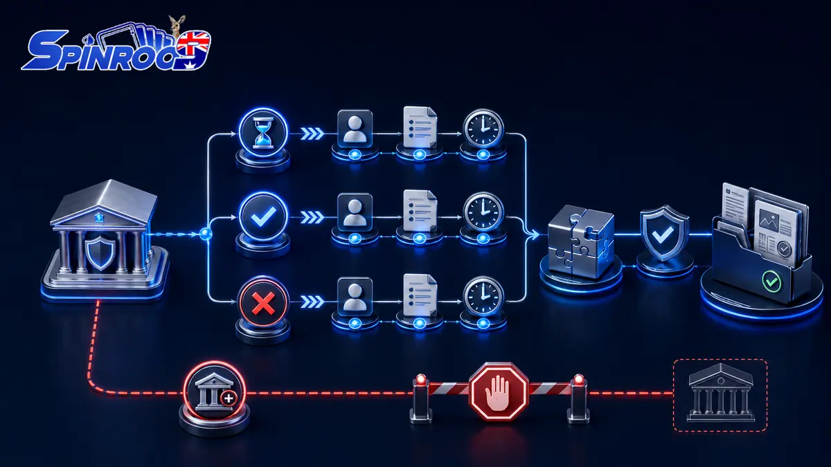 Flowchart for checking bank status operator history recipient reference and support before retrying a pending casino deposit