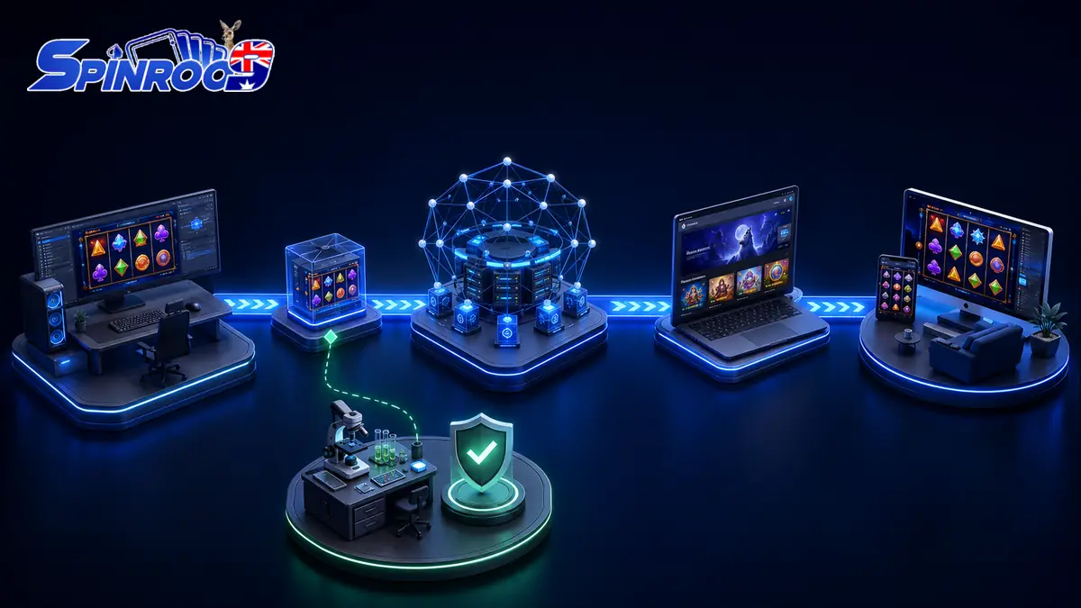 Diagram comparing the roles of a casino game provider aggregator operator and payment processor