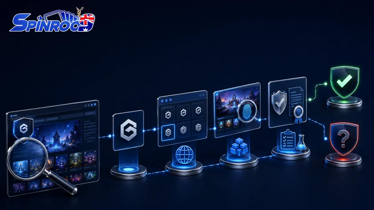 Scenario showing why a game provider logo does not verify an operator or PayID recipient