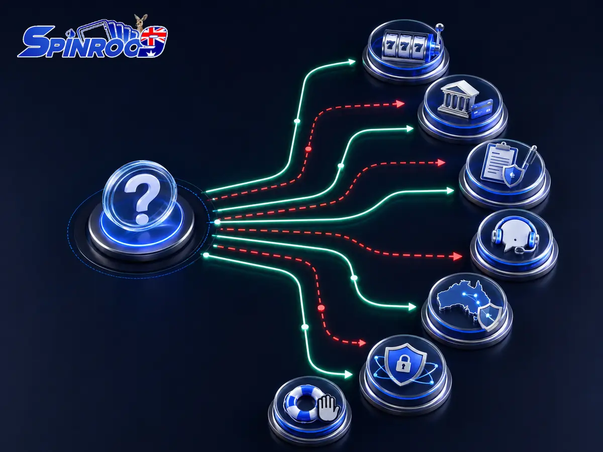 Flow matching pokies questions to game information payments to banks accounts to operators and Australian rules to ACMA